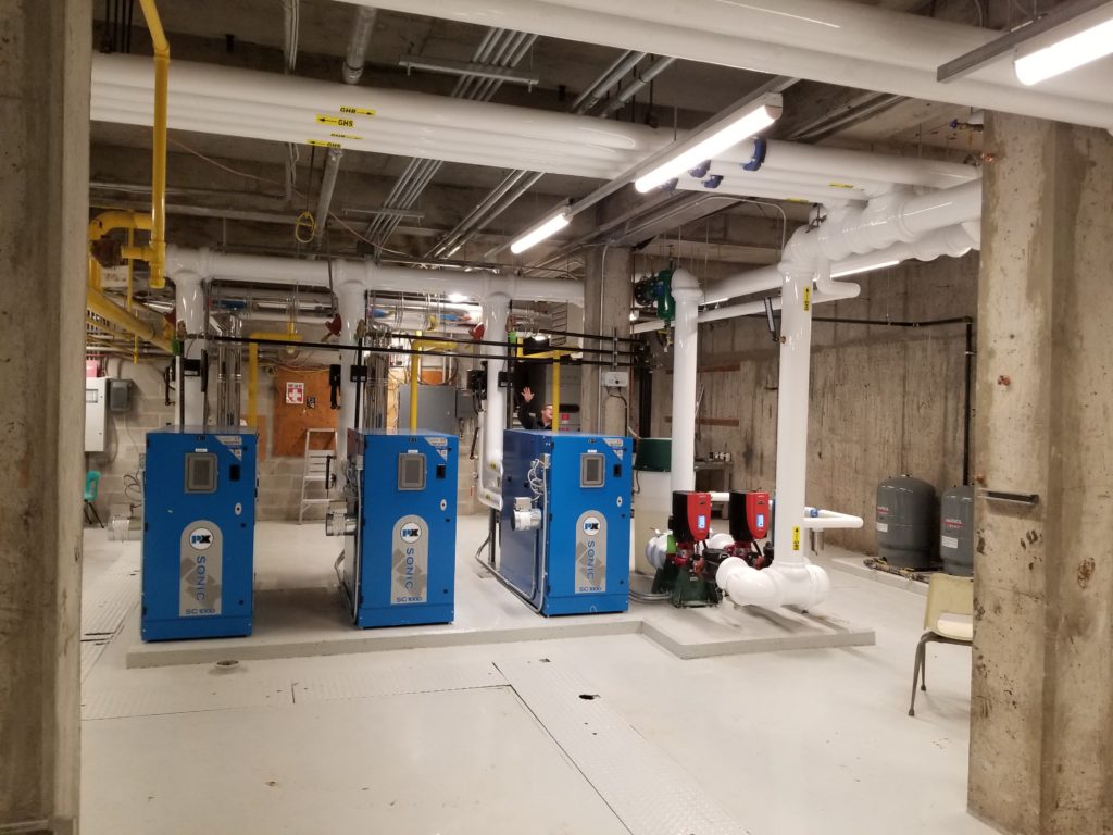 very impressive large mechanical room